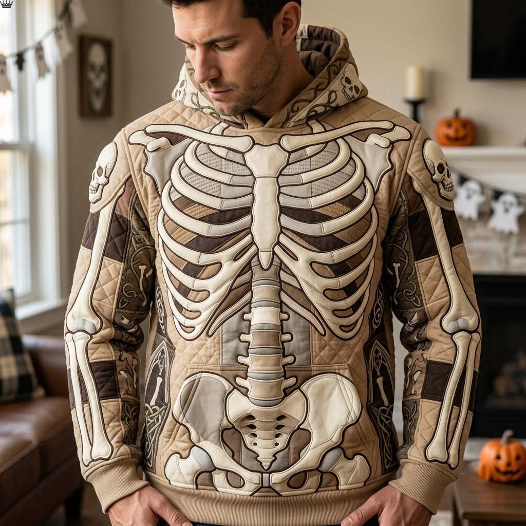 Sweat à capuche unisexe – Squelettes à la tombée de la nuit