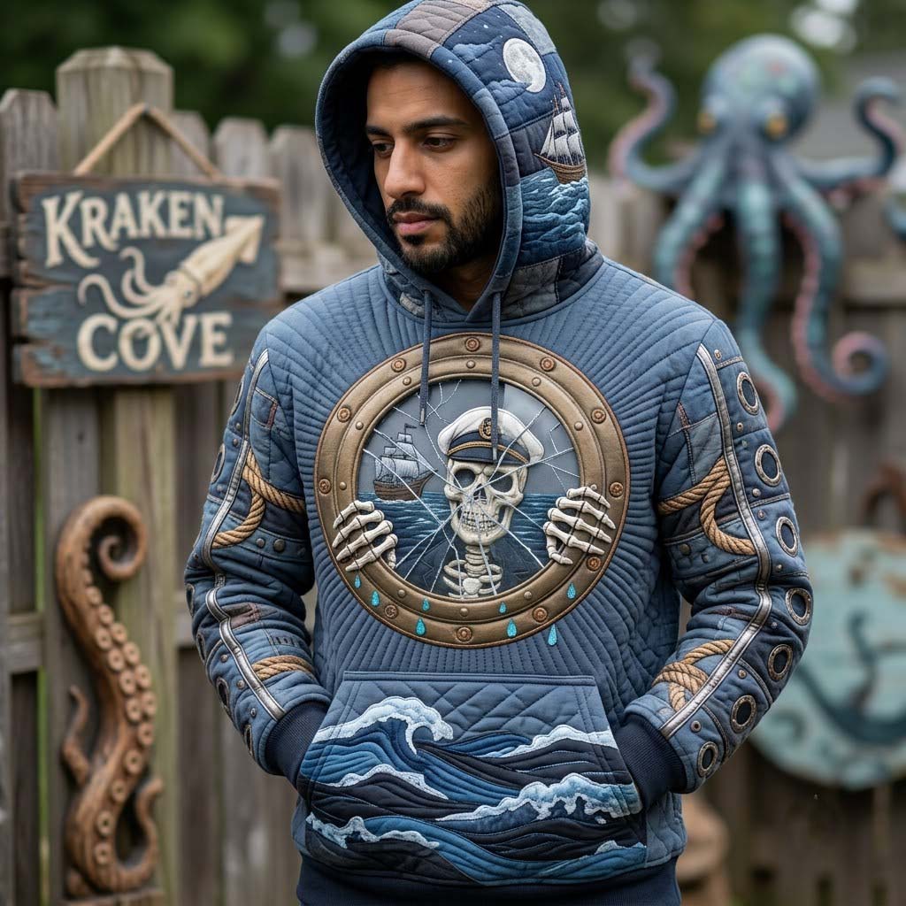 Sweat à capuche unisexe – Légendes de la mer hantée – Motif 7