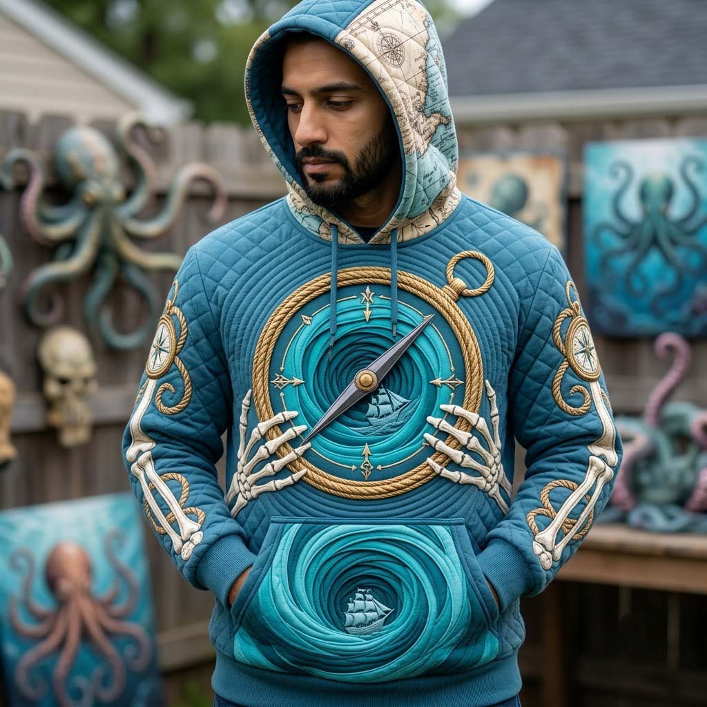 Sweat à capuche unisexe – Légendes de la mer hantée – Motif 6
