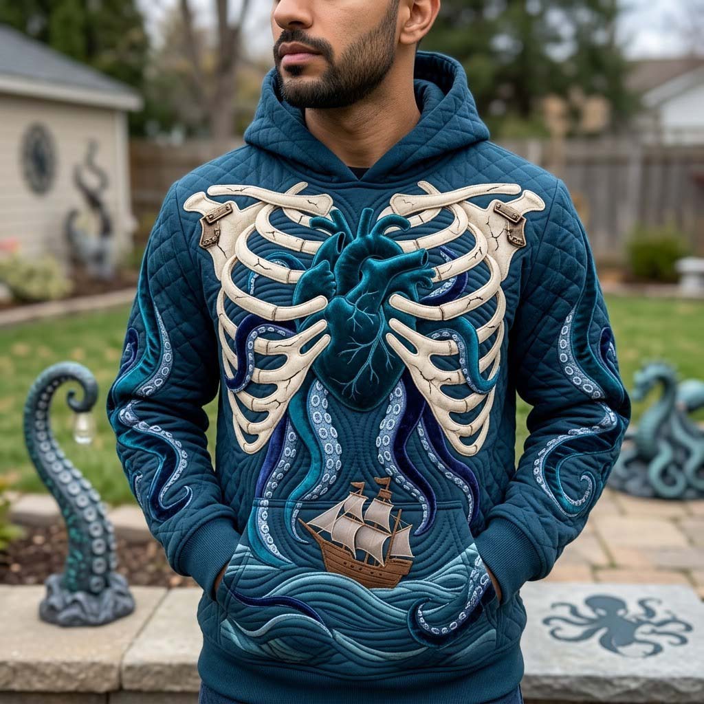 Sweat à capuche unisexe – Légendes de la mer hantée – Motif 3