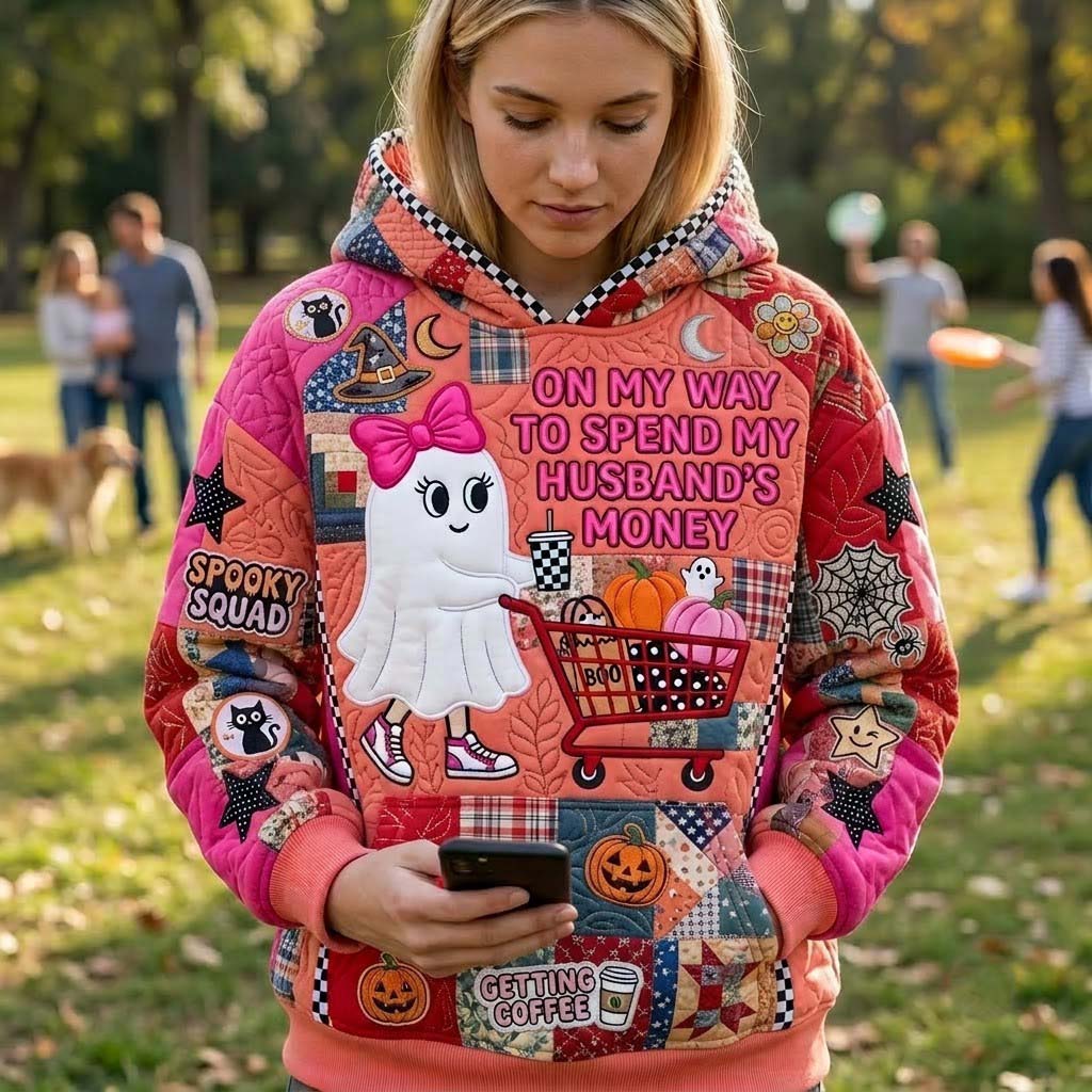 Sweat à capuche unisexe – Fantôme rose en shopping