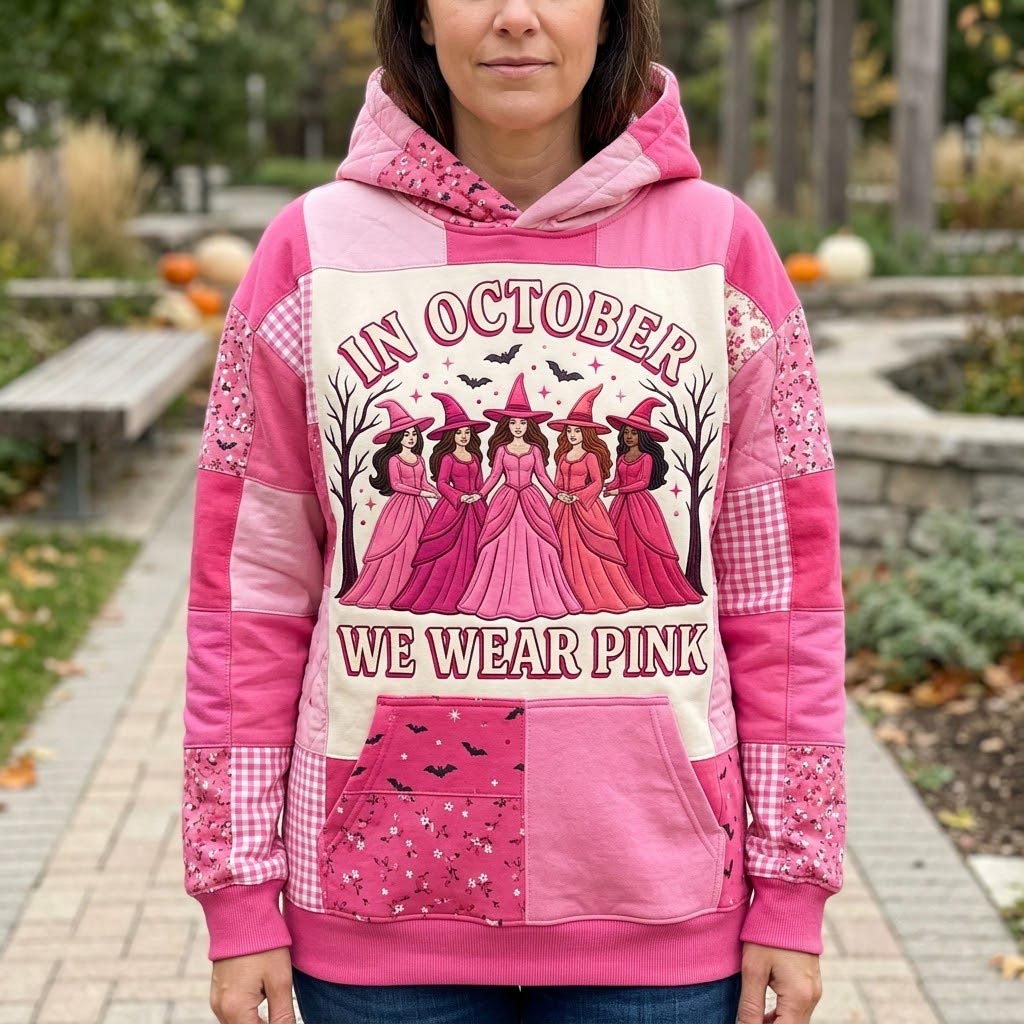 Sweat à capuche unisexe – Magie d’octobre rose – Motif 10