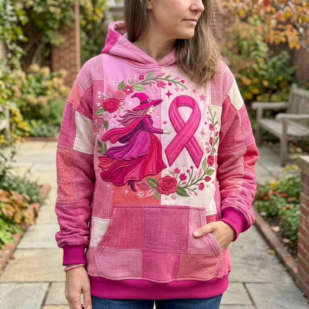 Sweat à capuche unisexe – Magie d’octobre rose – Motif 8