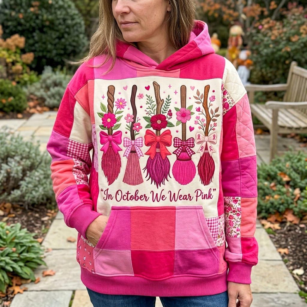 Sweat à capuche unisexe – Magie d’octobre rose – Motif 9