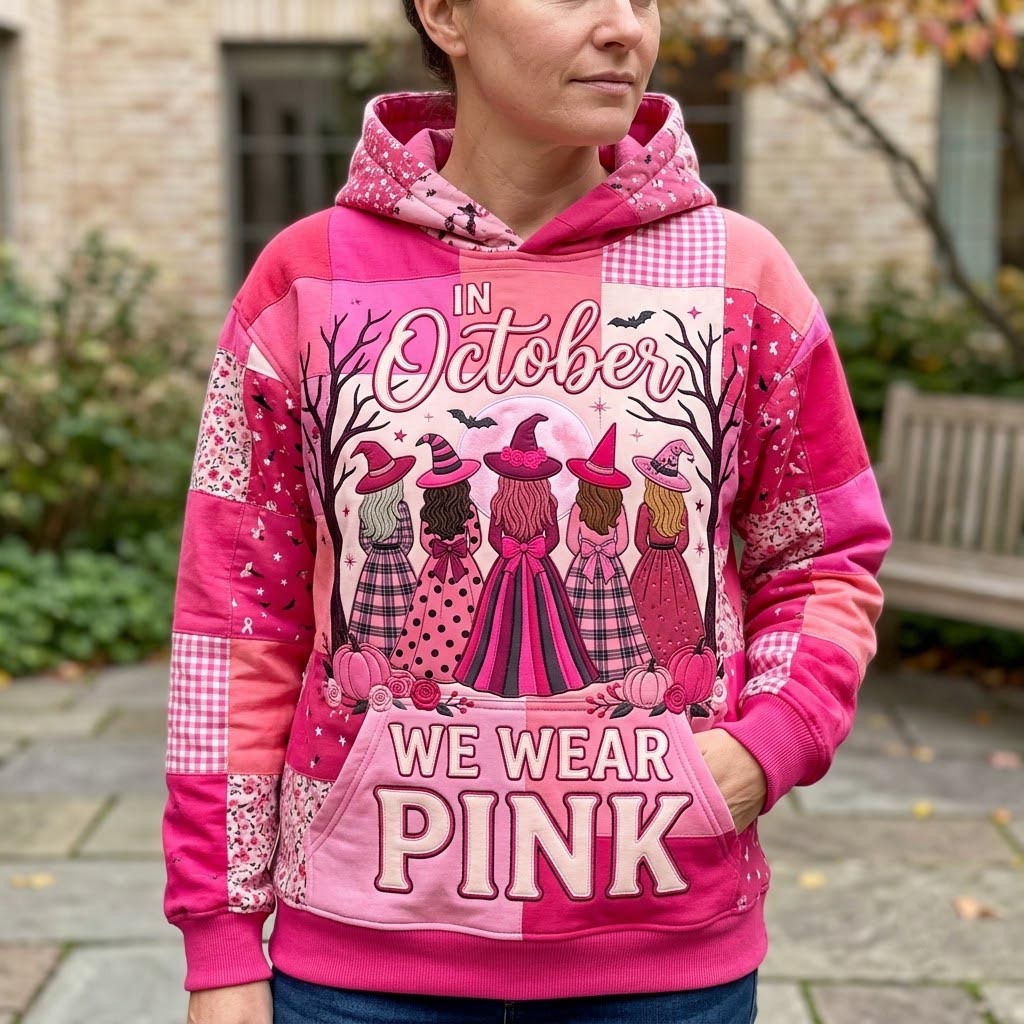 Sweat à capuche unisexe – Magie d’octobre rose – Motif 7
