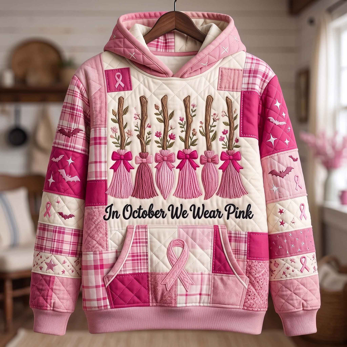 Sweat à capuche unisexe – Charme d’octobre rose