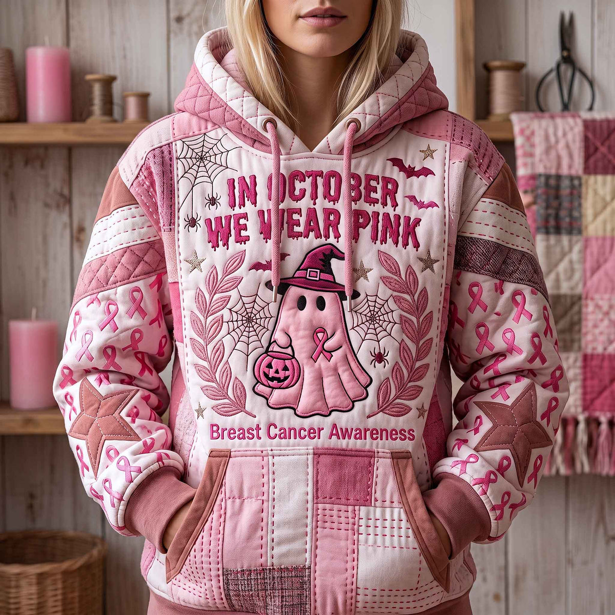 Sweat à capuche unisexe – Octobre rose