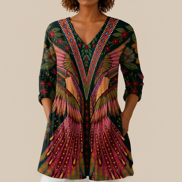 Mila - Blouse longue imprimée