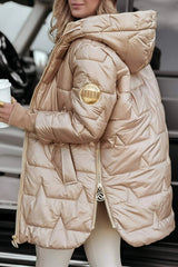 Clara – Manteau matelassé d’hiver femme avec capuche