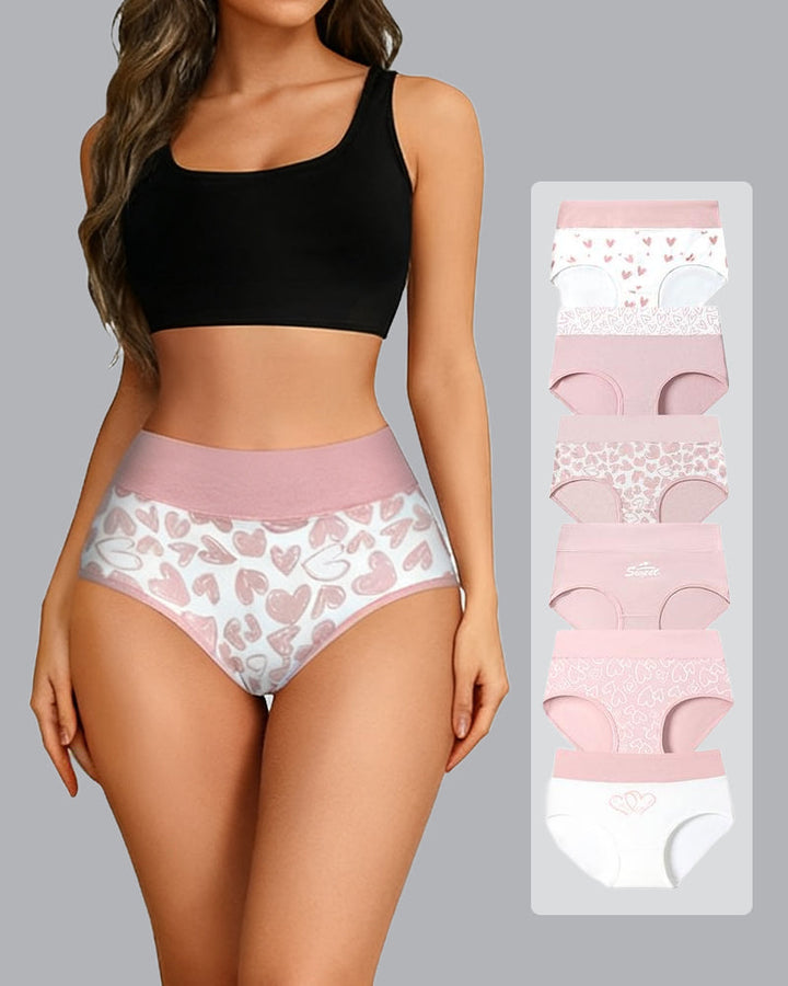 Culotte Femme Mignon Amour Imprimé Doux Respirant