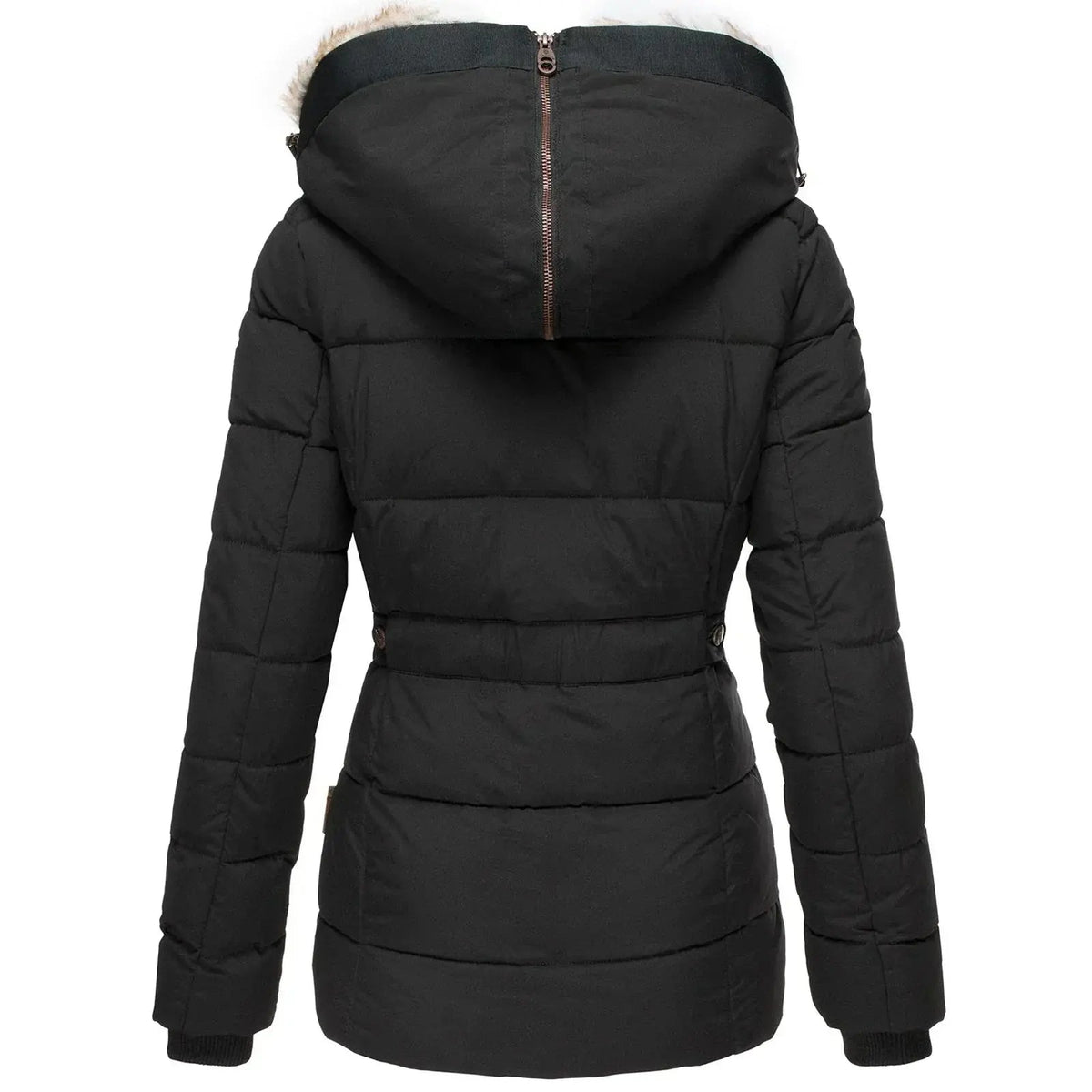 Jayda – Veste d’hiver matelassée femme à capuche – Vue arrière