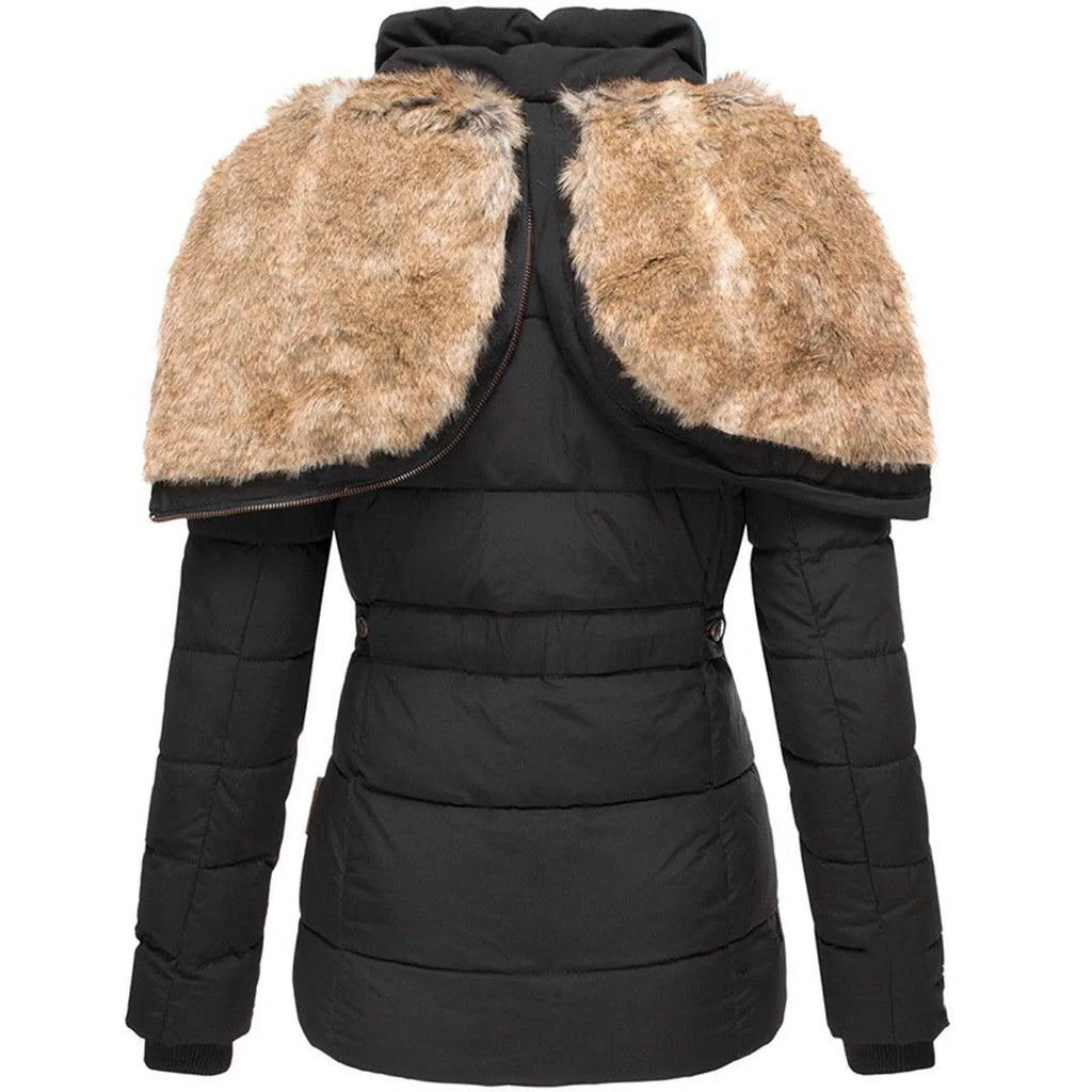 Jayda – Veste d’hiver matelassée femme à capuche – Détail de la capuche