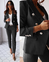 Juliette – Ensemble blazer et pantalon femme – Noir