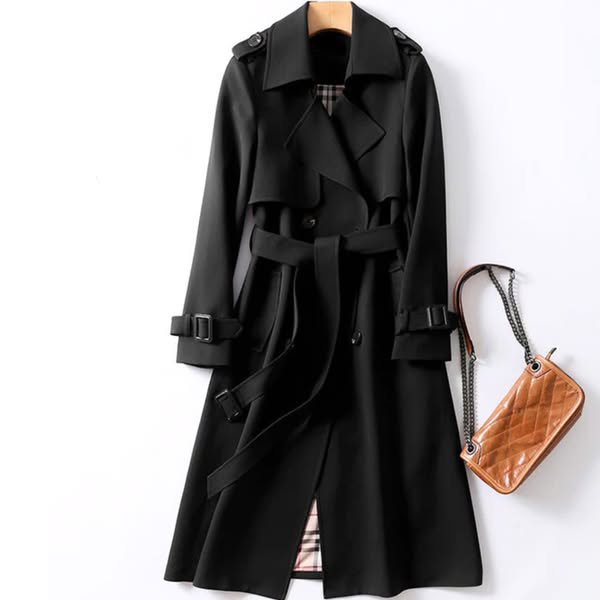 Trench-coat femme ceinturé imperméable – Manteau de mi-saison