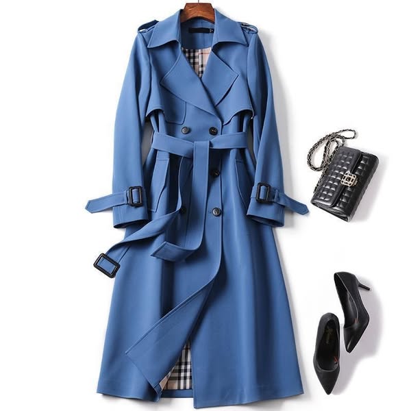Trench-coat femme ceinturé imperméable – Manteau de mi-saison