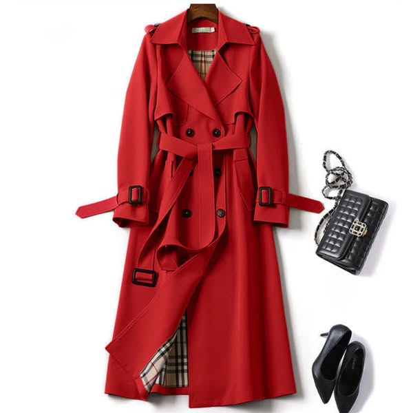 Trench-coat femme ceinturé imperméable – Manteau de mi-saison