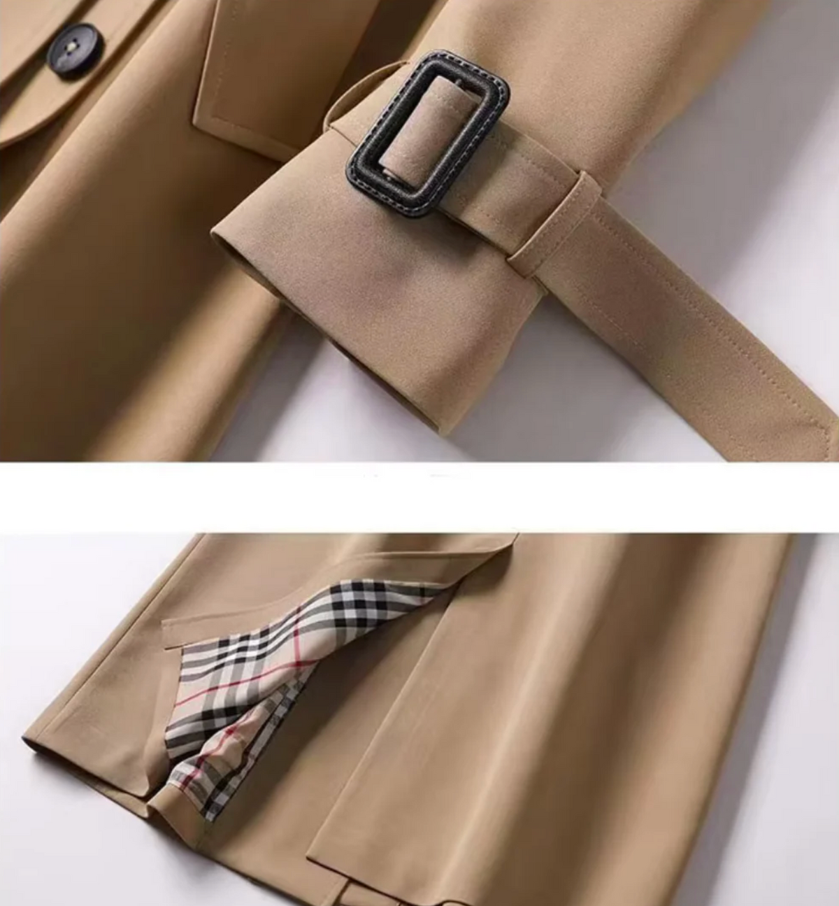 Trench-coat femme ceinturé imperméable – Manteau de mi-saison