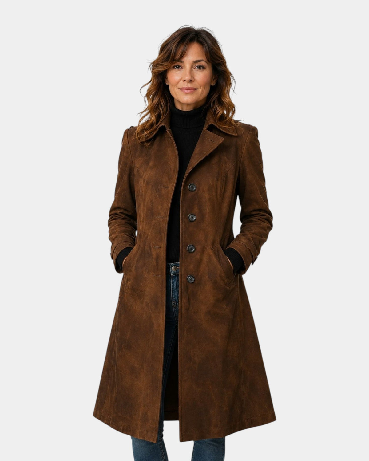 Sienna – Trench femme élégant en suède
