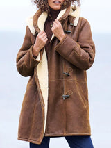 Manteau d’hiver femme effet suédine – Doux et élégant