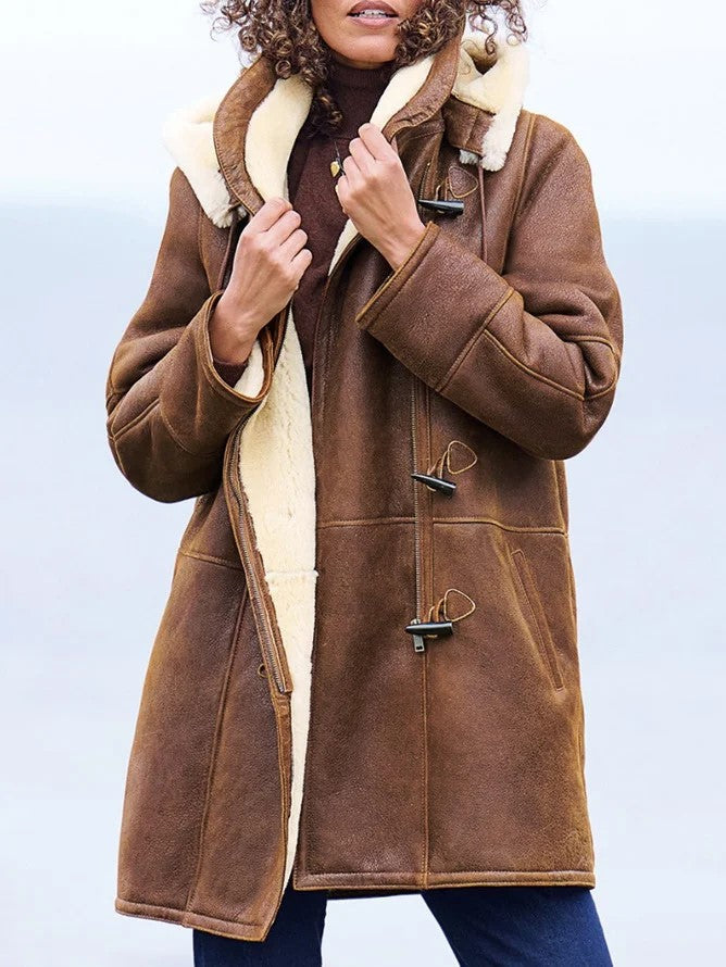 Manteau d’hiver femme effet suédine – Doux et élégant