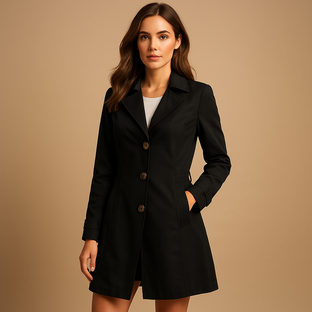 Trench femme élégant à boutonnage classique