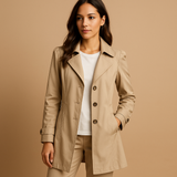 Trench femme élégant à boutonnage classique