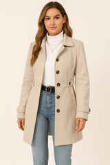 Trench femme élégant à ceinture ajustable