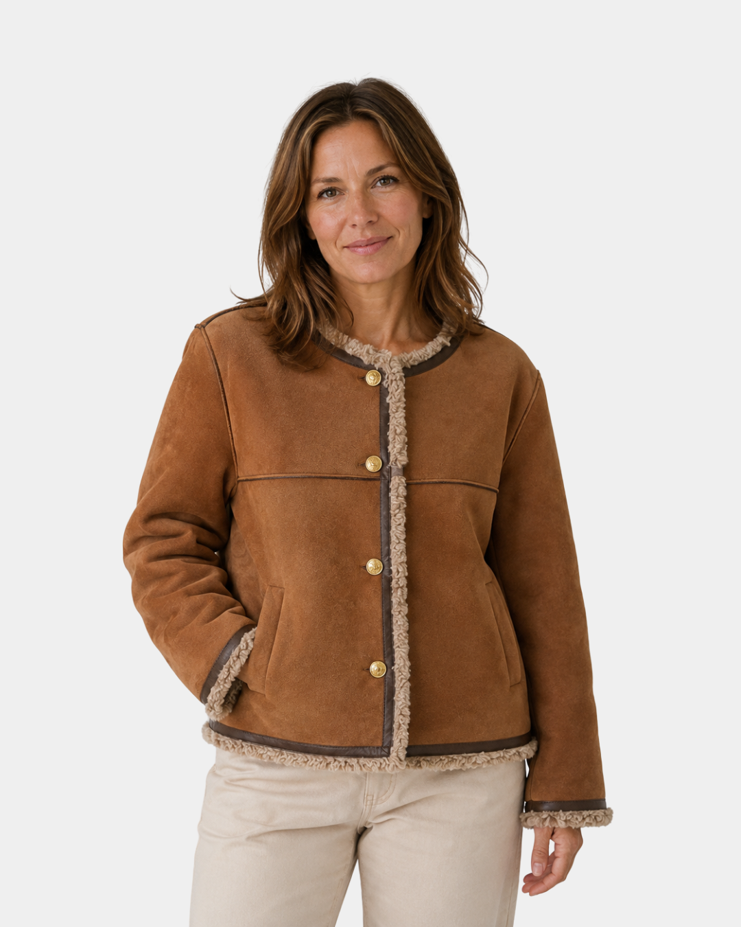 Adalswinde – Veste femme en daim synthétique