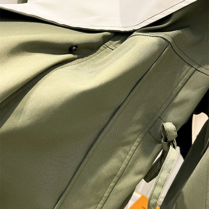 Veste coupe-vent réversible femme à col montant – Détail des poches