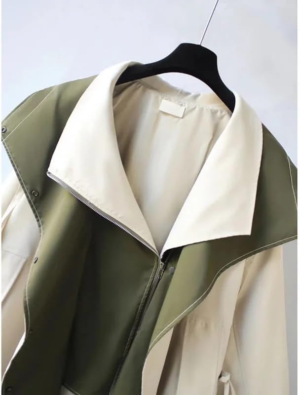 Veste coupe-vent réversible femme à col montant – Détail du col contrastant