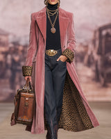 Madison – manteau long élégant rose