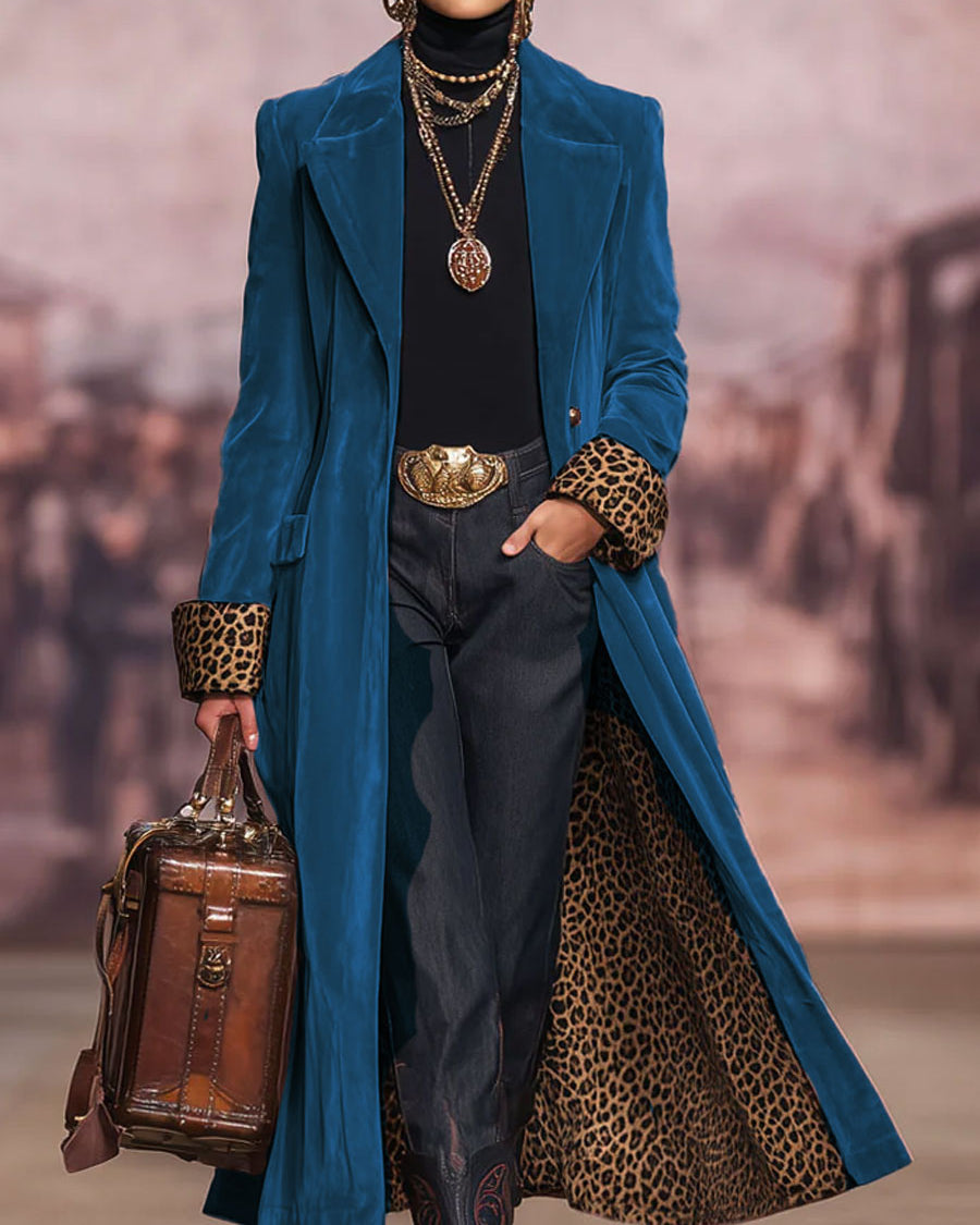 Madison – manteau long élégant bleu