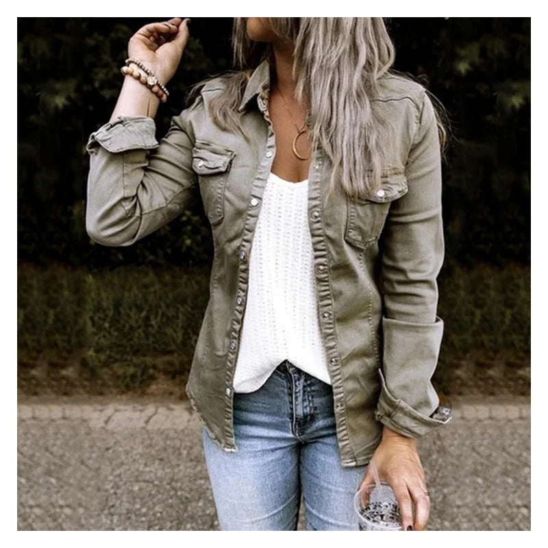 Noah | Veste en jean à coupe mi-longue pour femme