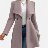 Manteau d’hiver en laine mélangée pour femme