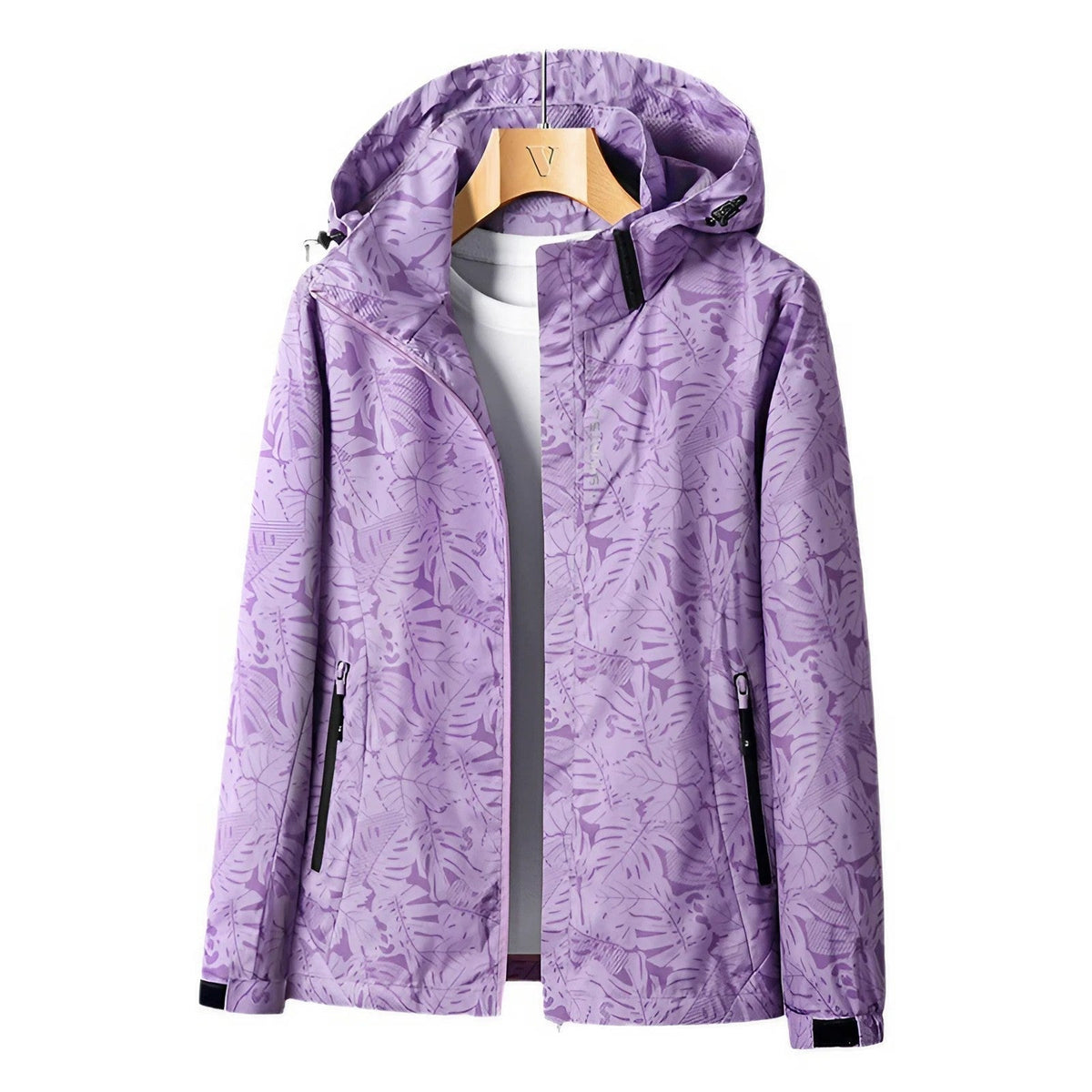 Chiara | Veste à capuche zippée avec finition imperméable pour femme
