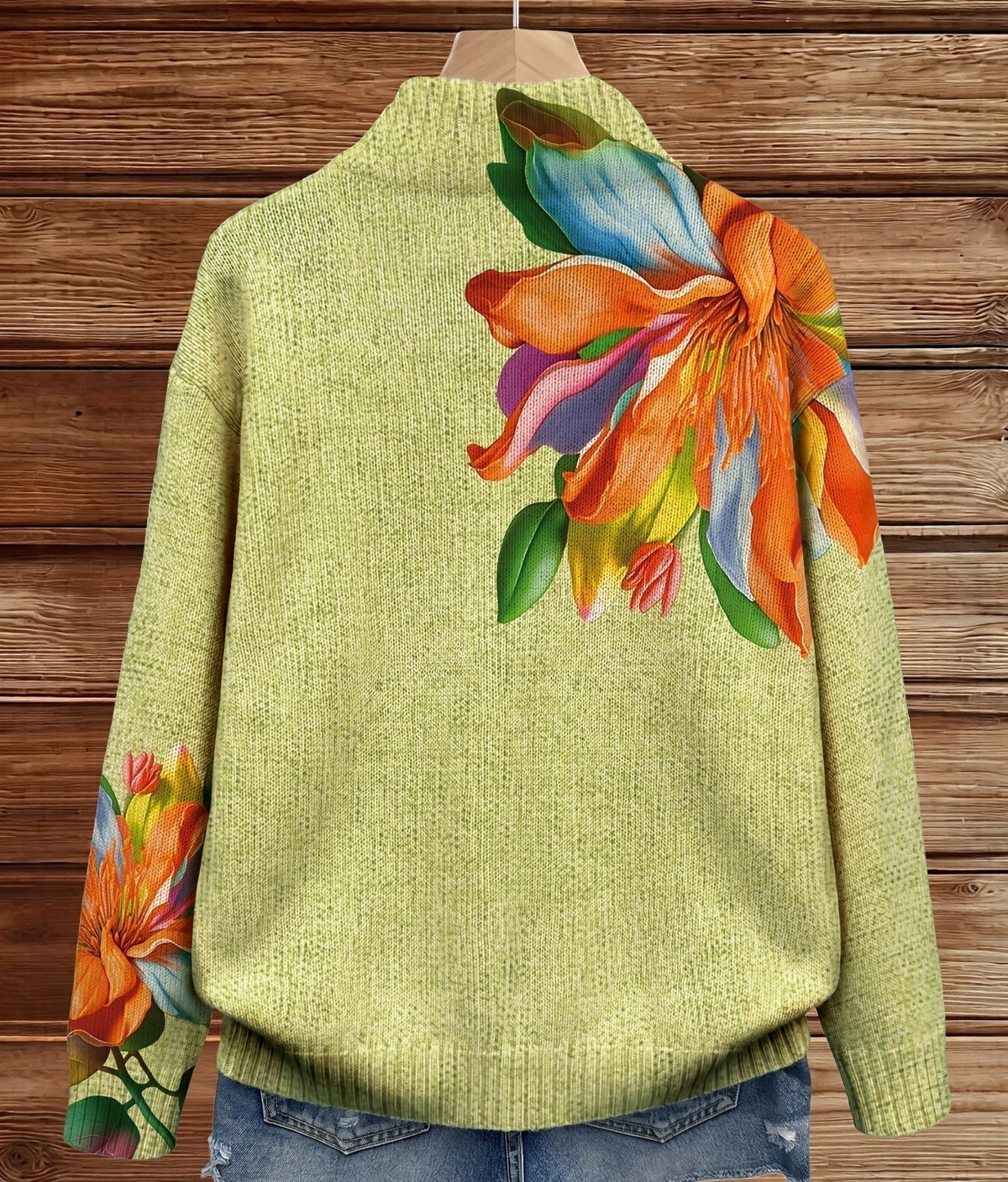 Amandine - Cardigan zippé à imprimé floral tropical