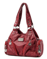 Sac à main messenger en cuir souple vintage