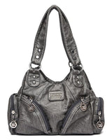 Sac à main messenger en cuir souple vintage