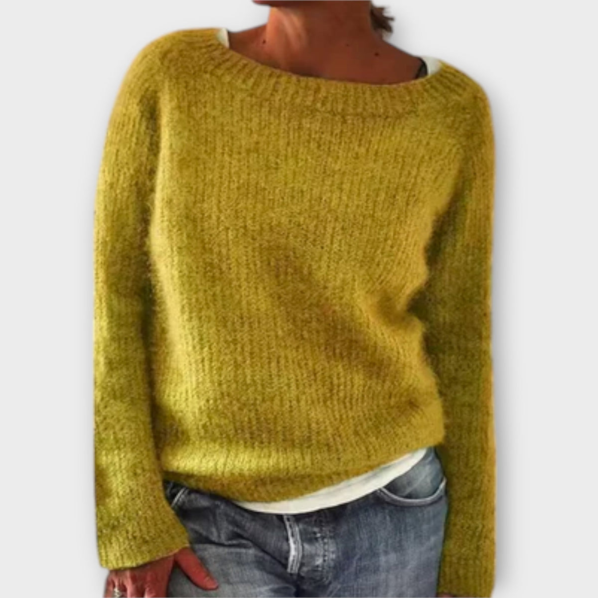 Clarisse - Pull vintage en maille unie, huit coloris
