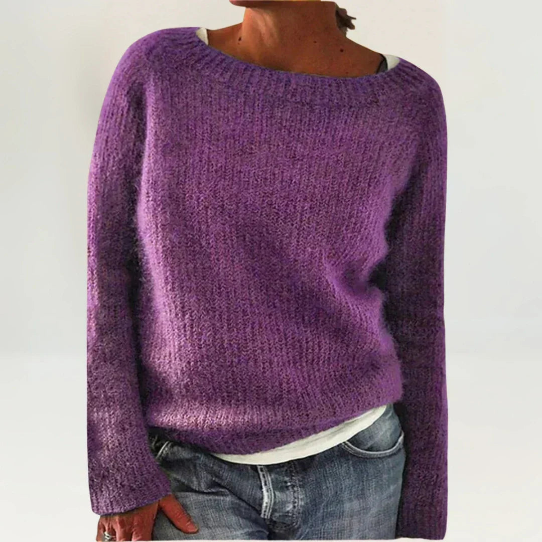 Sidonie - Pull douillet violet