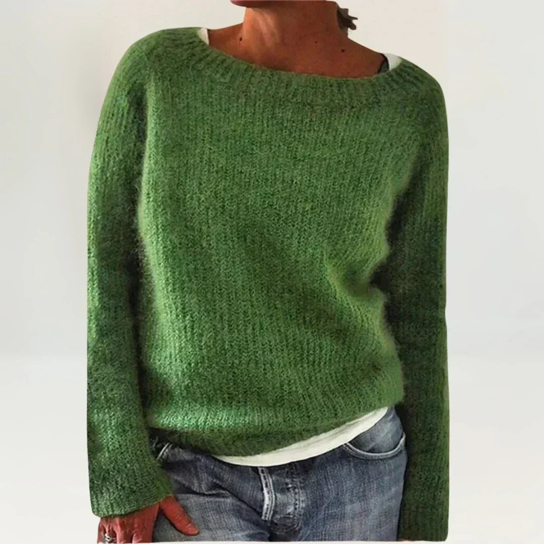 Violette - Pull douillet vert