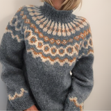 Cyprienne - Pull en laine d'esprit vintage à empiècement norvégien