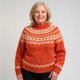 Cyprienne - Pull en laine d'esprit vintage à empiècement norvégien