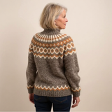 Cyprienne - Pull en laine d'esprit vintage à empiècement norvégien