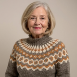 Cyprienne - Pull en laine d'esprit vintage à empiècement norvégien