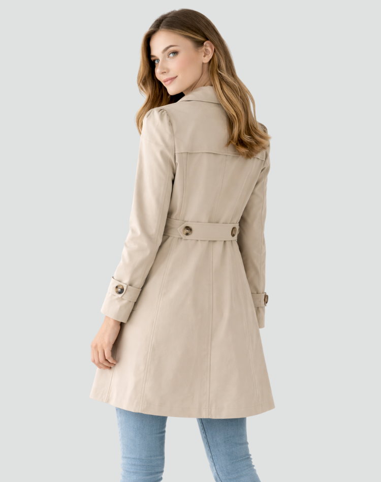 Trench femme léger et cintré à col à revers