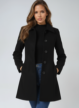 Trench d’hiver femme à simple boutonnage
