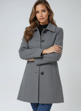 Trench d’hiver femme à simple boutonnage