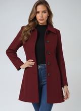 Trench d’hiver femme à simple boutonnage