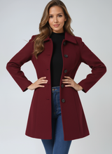 Trench d’hiver femme à simple boutonnage